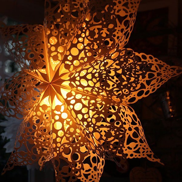 Lace Doily Paper Star Lantern