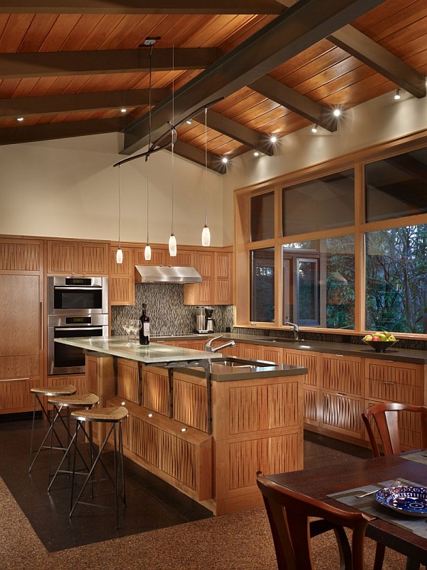 Lake Forest Park Renovation - all wood kitchen