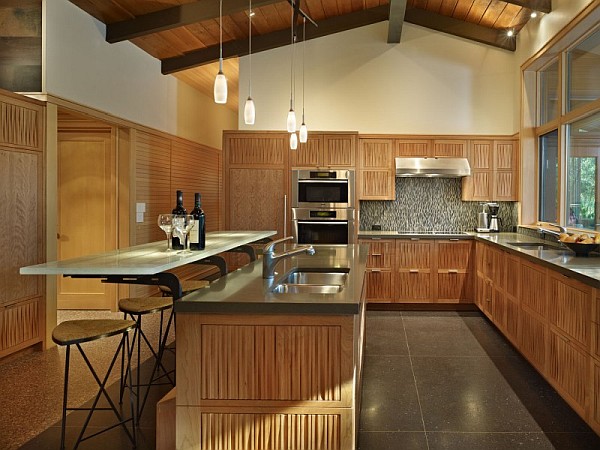 Lake Forest Park Renovation - wooden kitchen furnishings