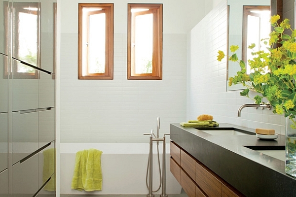 Southern California home - stylish master bathroom