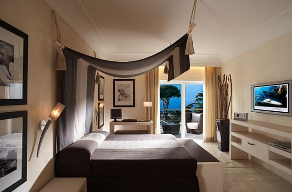 Stylish canopy over the bed