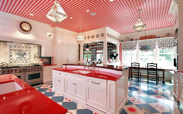 bright family kitchen with sexy design