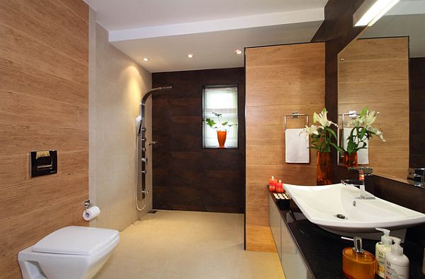 colorful contemporary bathroom design