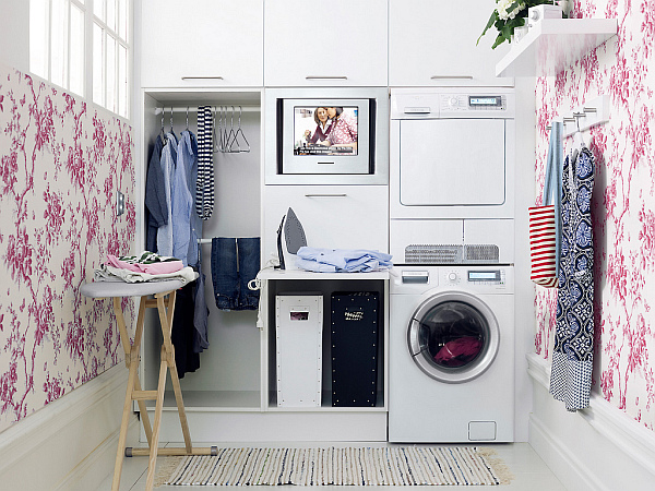 colorful laundry room