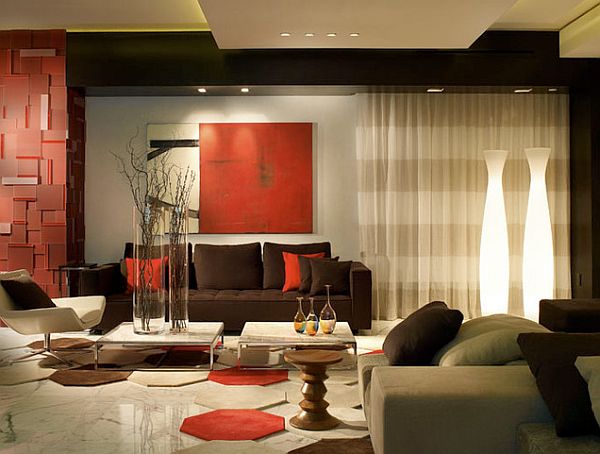 contemporary-living-room-with-red-and-gray-decorations