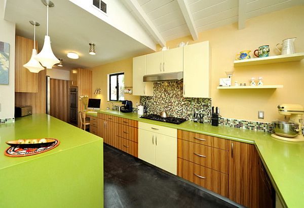 green inspired kitchen