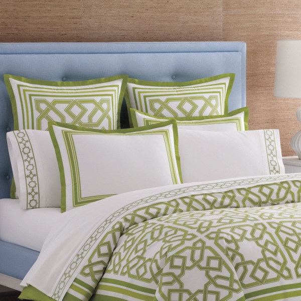 Stylish Bedding For Teen Girls Decoist   Jonathan Adler Green And White Teen Bedding 