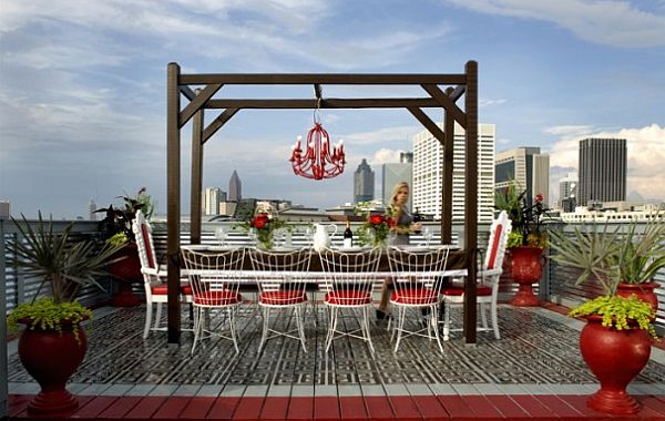 loft rooftop dining table