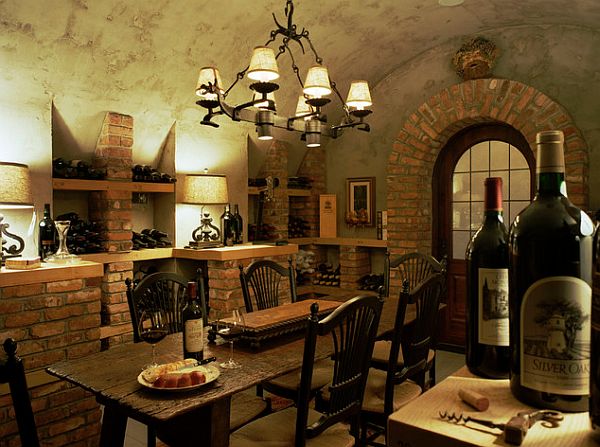 mediterranean decoration ideas - wine room