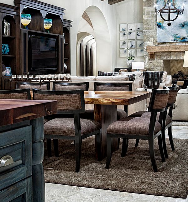 mediterranean inspired dining area