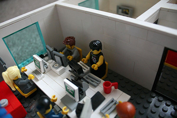 miniature Lego office - Yard Digital - back office desks