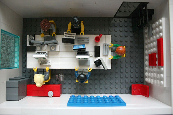 miniature Lego office - Yard Digital - back office