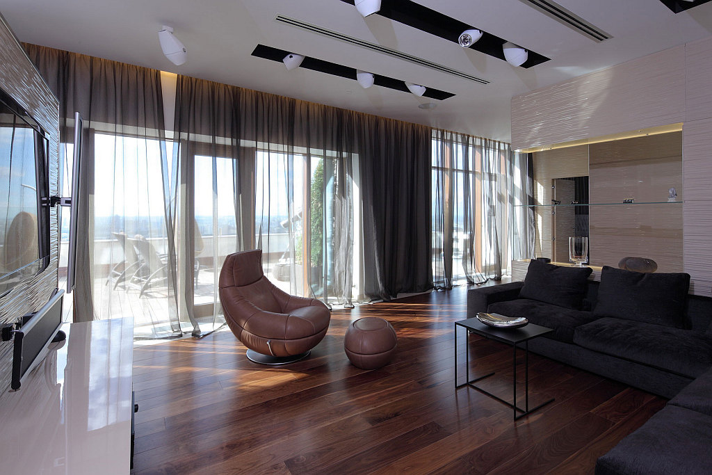 modern living room wood flooring