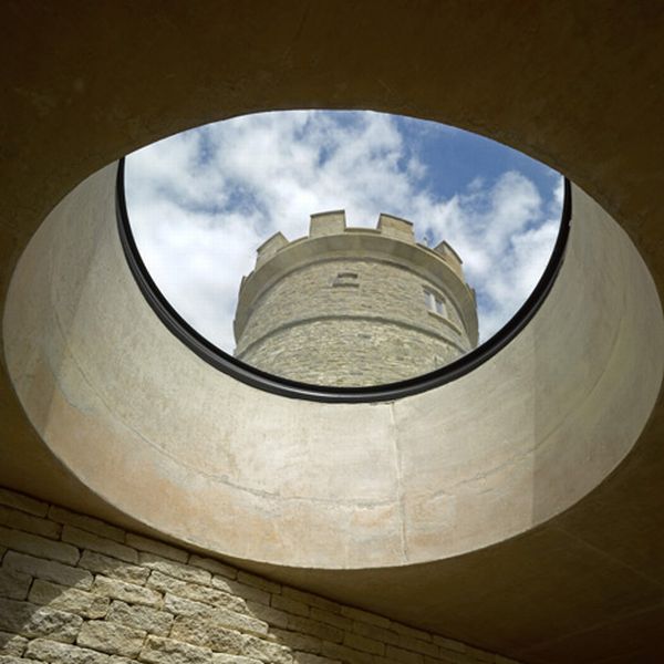 round tower glass opening