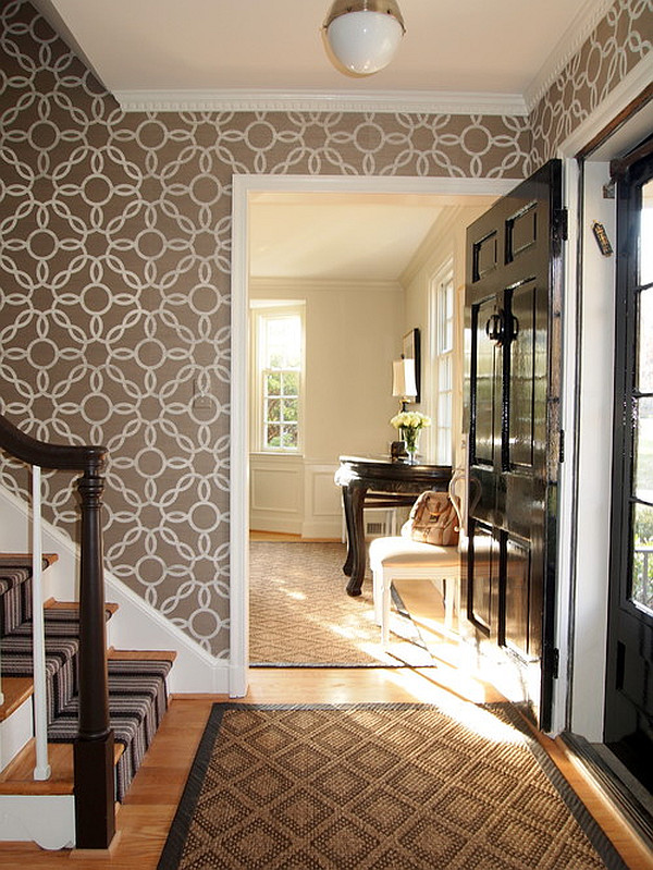 Entry- Adding Character with Wood Trim and Wallpaper - Nesting With Grace