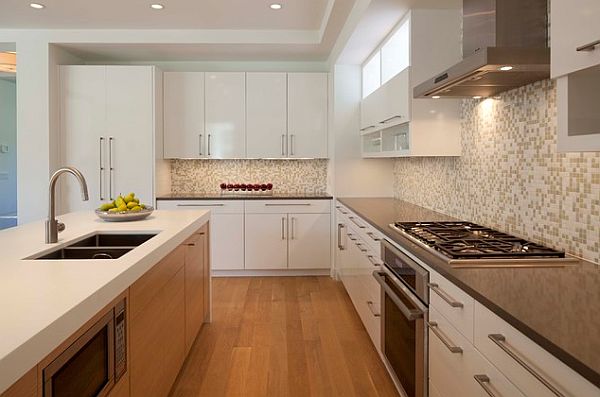 stylish kitchen with modern cabinets pulls