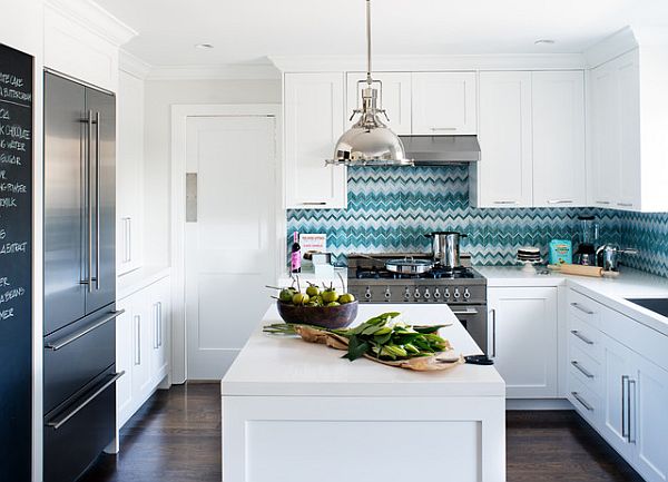 white kitchen cabinets with modern pulls