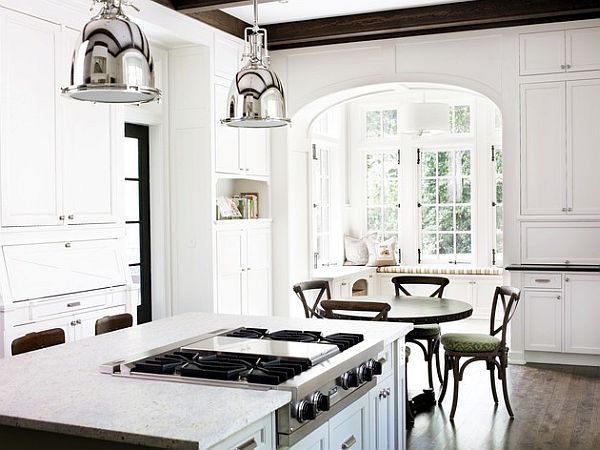 white kitchen lighting solutions