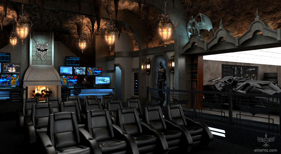 Amazing Bat Cave media room