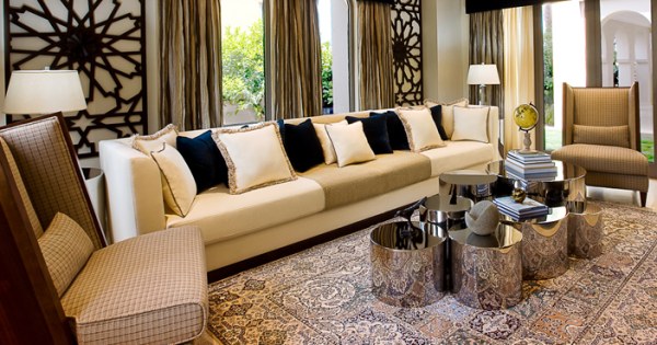 An Abu Dhabi villa living area