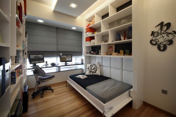 An office that doubles as a guest room