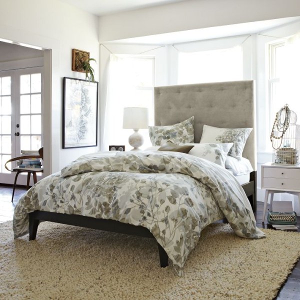 An organic duvet in a modern bedroom