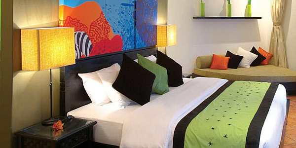 Angsana Velavaru Maldives Resort - colorful bedroom design