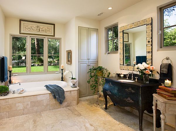 Classic vanity with repurposed old furniture