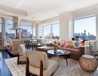 Contemporary New York City Condo Stuns With Color and Panoramic Views of Manhattan