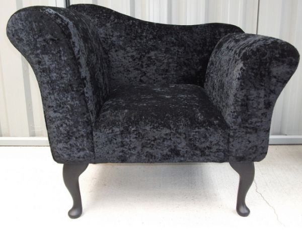 Designer-Armchair-Upholstered-in-aztec-crush-black