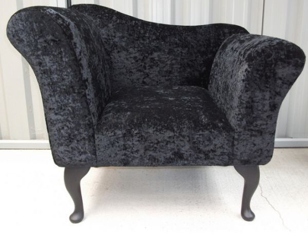 Designer Armchair Upholstered in aztec crush black