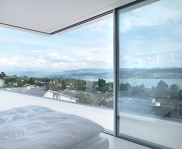 Glass Contemporary Feldbalz House - bedroom views