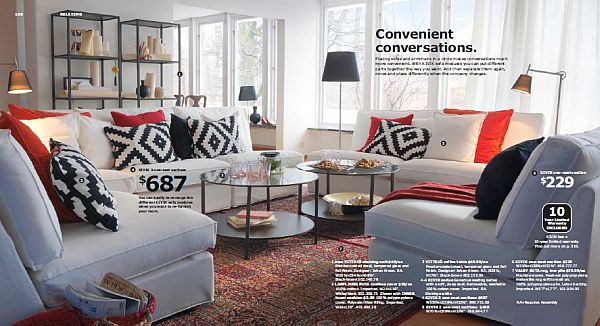 IKEA 2013 Catalog - comfy living room setup