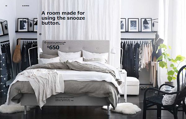 IKEA 2013 Catalog - grey and white bedroom design