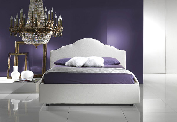 Italian fabric platform bed