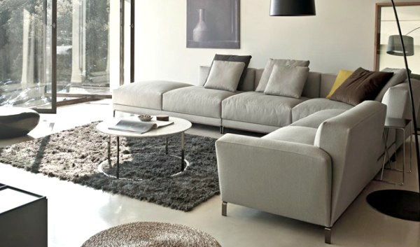 An Italian modern modular sofa