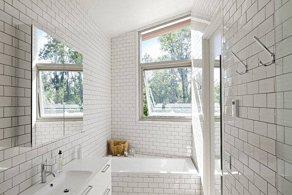 Modern New York Home - Dutchess No1 - all white bathroom