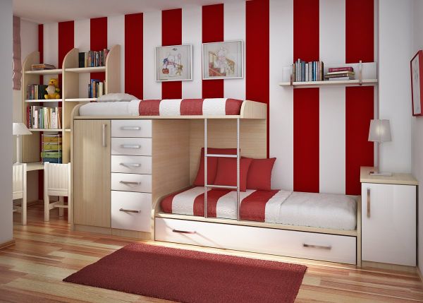 Red-and-White-stripes-kids-room