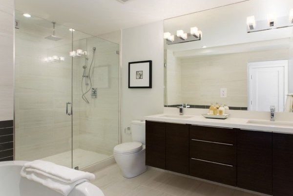 a contemporary luxury bathroom