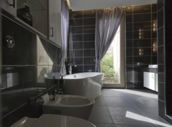 a contemporary villa bathroom