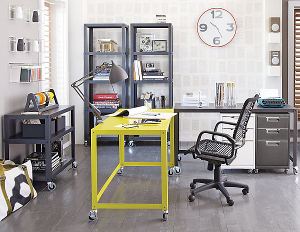 chartreuse metal desk