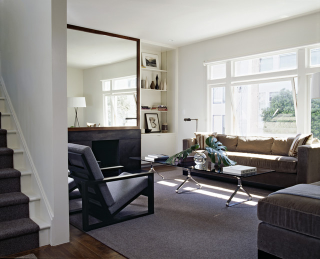 large mirror living room