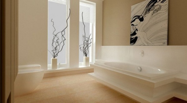 luxury white bathroom design idea