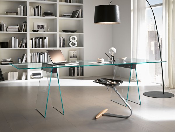 modern Italian glass desk