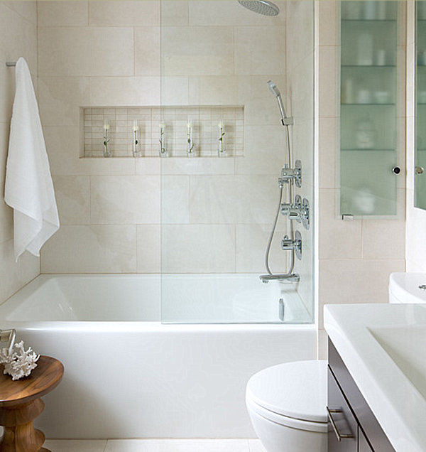 modern bathroom with white tile