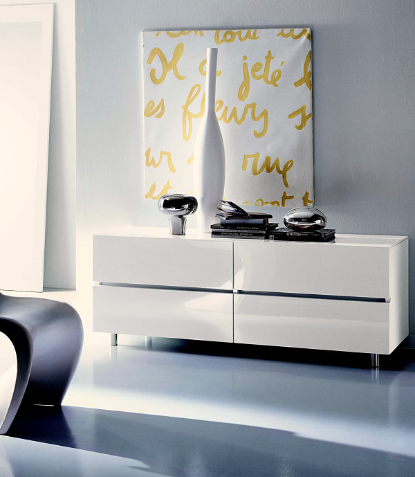 modern lacquer chest of drawers