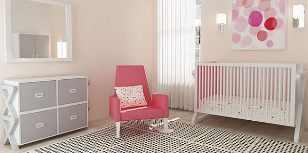 pink baby room design