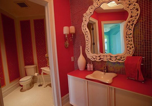 pink bathroom design