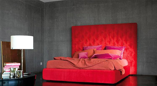 red-upholstered-bed