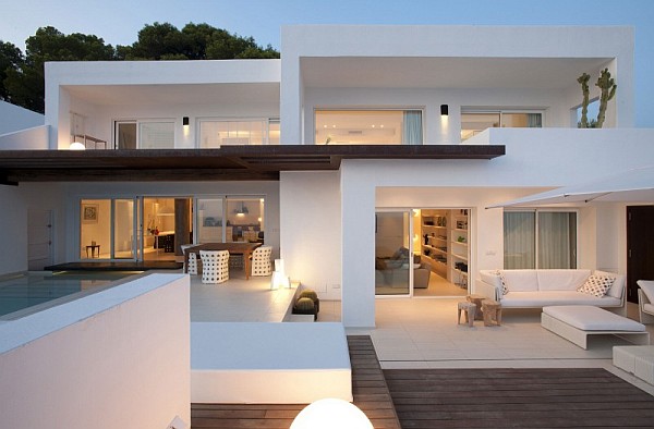 White luxurious villa in Ibiza